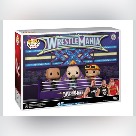 Funko Pop! WWE Wrestlemania 30 - The Rock, Stone Cold Steve Austin, & Hulk Hogan - Picture 2 of 3